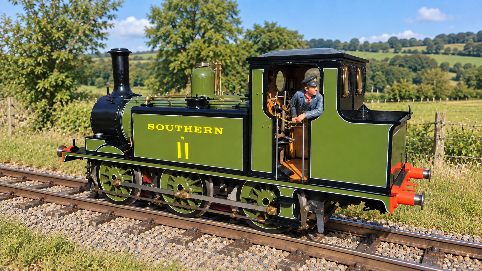 7 1/4 Inch Gauge Exhbition Model LB&SCR A1X Southern Tank engine. - Image 2